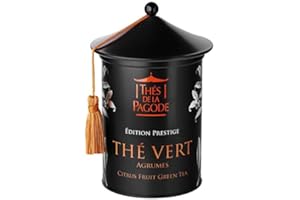 KIDSNADO Grüner Bio-Tee mit Zitrusfrüchten von Thés de La Pagode - Grüner Tee Chun Mee mit Zitrusfrüchten - Prestige Dose mit 100g losem Tee - Loser Bio-Tee