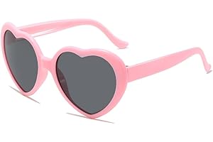 Fc'Noqgn Herzförmige Baby-Sonnenbrille polarisierte Sonnenbrille Kleinkinder Mädchen Jungen Sonnenbrille UV-Sonnenbrille, rosa
