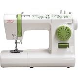Toyota ECO15CG - Máquina de coser, 65 W, 15 programas, color blanco y verde