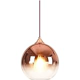 MZStech - Lampada a Sospensione Sferica di Vetro, Moderna, con colore sfumato