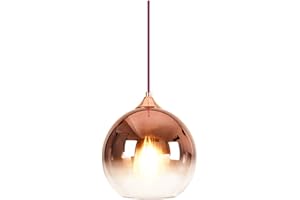 MZStech - Lampada a Sospensione Sferica di Vetro, Moderna, con colore sfumato