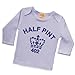 Father And Child Pint And Half Pint Coordinating Matching Tshirt Tops Navy Blue & Grey (Father Medium (42") & Child 3-4 years)