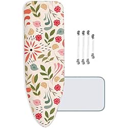 ZYRSMM Housse de Table à Repasser Extra Large, avec Rembourrage épais de 5 mm, 100% Coton, Convient à Toutes Les Planches à Repasser Grandes et très Grandes, L/XL - 144x52cm