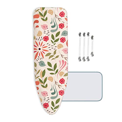ZYRSMM Housse de Table à Repasser Extra Large, avec Rembourrage épais de 5 mm, 100% Coton, Convient à Toutes Les Planches à Repasser Grandes et très Grandes, L/XL - 144x52cm