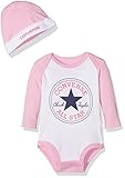  Converse Baby-Mädchen Classic Chuck Patch Creeper Bekleidungsset, Mehrfarbig (ICY Pink), 68 (Herstellergröße: 3-6M)
