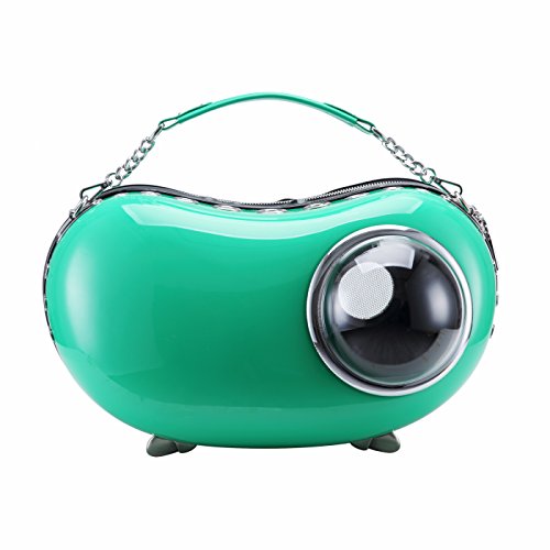 U-pet Sac à Dos de Chien Chat Transporteur avec Fenêtre de Bulle,Respirante Mignon Sac à Main Bandoulière pour Voyage en Plein Air Utilisation Vert