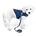 Produktbild selmai Pet Hund Denim Geschirr Leine Set verstellbare D-Ring Klettverschluss Kleiner Welpe Katze strapazierfähigem Running Weste Geschirr
