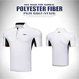 Material: Polyester. HWTP Pgm männer Polo Shirt Sommer Sport t Shirts Golf trainingskleid Sport Kurzarm atmungsaktiv Tops 2018 heißer, White,L