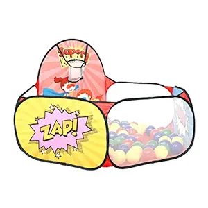 Playhood Super Kiddo Ball Pool Play Tent House for Kids with 50 Colorful Balls(Yellow)