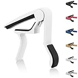 Easy to use with one mano. Guitarra Capo Premium - Cejilla para guitarra acústica y eléctrica, ukelele Capo perfecto para banjo y ukelele color blanco 1pc