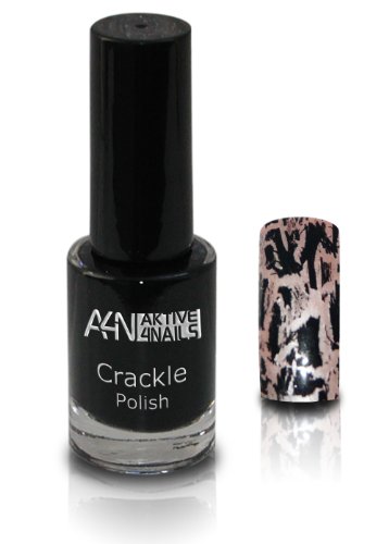 Nagellack Crackle Polish SCHWARZ Lack der beim auftragen reißt, aussergewöhnliches Design