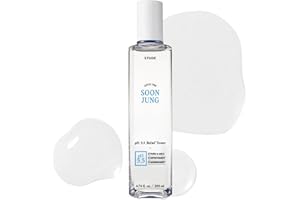 Etude House Toner de secours Soonjung pH5.5 200 ml (nouvelle version); solution de soins de la peau ; Toner à faible PH pour peaux sensibles ; Non comédogène, hypoallergénique et sans parfum
