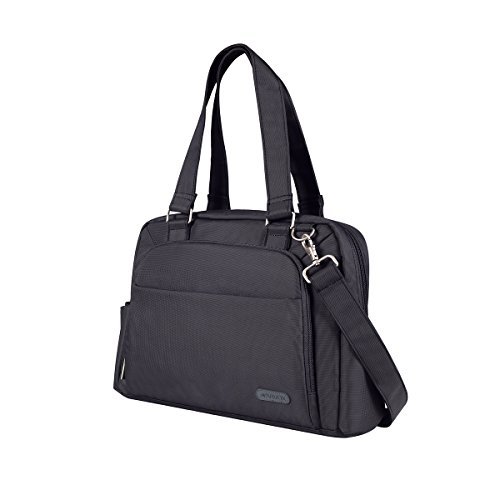Arvok 15 15,6 16 Zoll Laptop Schultertasche Aktentasche Wasser-beständiger glatt Gewebe Hülle mit Griff / Gurt/ Notebook Computer Ultrabook Messenger-Tasche Tragetasche Für Acer / Asus / Dell / Lenovo, Schwarz