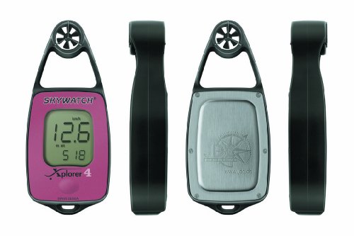 JDC Electronics Skywatch Xplorer 4 - Medidor de Temperatura y Viento, brújula y barómetro, Color Rojo