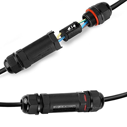 Kabelverbinder Wasserdicht IP68 Vitutech 2er-Pack Verbindungsmuffe Verbindungsbox für Ø1-13 mm Kabeldurchmesser Wasserdicht (schwarz) - 3