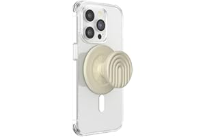 PopSockets: PopGrip Round pour MagSafe - Anneau Adaptateur pour MagSafe Inclus - Support et Poignée pour Smartphone et Coques avec Un Top Interchangeable - Curves Mist
