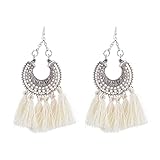Pendientes largos con flecos y estilo bohemio,viento nacional,uso de material de aleación,superficie lisa,textura dura.muy moda y personalidad.
