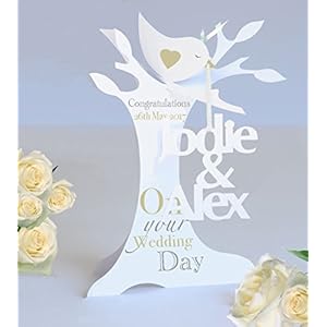 Personalisierte 3D Pop up Paper Schnitt Hochzeit/Jubilaum/ Verlobungskarte.