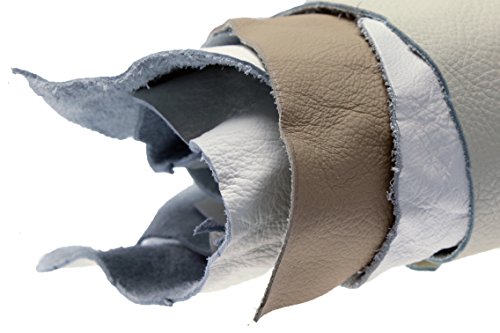 Lederstücke mittel 1kg hell – weiss – beige – grau , alle Stücke mind. DIN A4 von Langlauf Schuhbedarf - 3