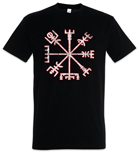 Urban Backwoods Vegvisir Viking Compass T-Shirt - brújula Dios germánico Vikingo Wegweiser Celtic Pagan Walhalla Wotan Thor Odhin Odin Loki Valknut Germanen Norse God Gott Tamaños S - 5XL