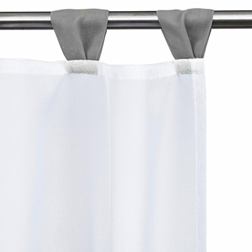 1er-Pack Voile Scheibengardine mit Schlaufen HxB 60x145cm Grau - 2