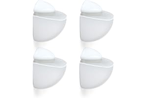 REI REUNION INDUSTRIAL SOCIEDAD LIMITADA REI | 4 Supports Réglables En Métal Zamak Pour Étagères En Verre | Style Moderne | Installation Facile Au Mur Avec Des Vis Et Des Chevilles | Comprend Des Vis | Dimensions : 55X40X25Mm