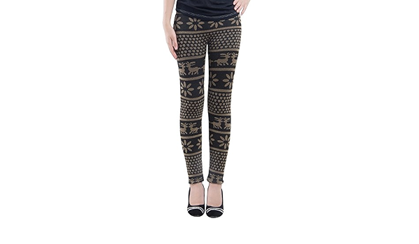 Leggins invernali imbottiti per donna, colori nero e marrone, tessuto  elastico, leggins caldo, taglia S/M : Amazon.it: Abbigliamento