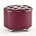 Produktbild Ibuprofen Hocker Stuhl Sitz Schuhbank Massivholz Kunstleder Hocker Sofa Hocker/Haushalt Rutschfester Hocker, Fuchsia
