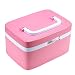 Produktbild EVERTOP Medizinbox Abschließbar Erste Hilfe Box Tragbare Medizin Verbandskasten Medikamente Organizer 4 Fächer ABS Plastik Arzneimittel-Box Auch als Aufbewahrungsbox 10 L Medikamentenbox 20 x 28 x 17.4 cm - Rosa