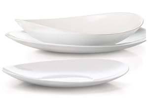 BORMIOLI ROCCO Bormioli Dinner Set White 18 Pieces Set for 6 People Prometeo Line Tempered Glass
