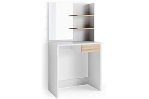 Vicco tavolo da toeletta Dekos, Bianco/Sonoma/Sonoma, 75 cm