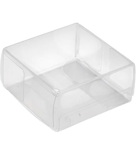 50 Scatoline Portaconfetti In PVC Trasparente Autoadesive 6x6x6 Cm: Ideali Per Bomboniere E Confezioni Regalo Fai Da Te - 4