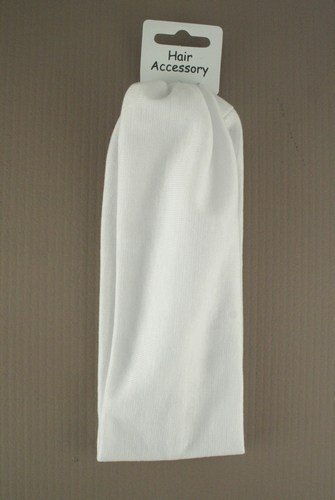 7cm Wide White Stretch Headband Hairband
