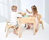 MesaSilla Mitwachsende Kindersitzgruppe, Stuhl Einzeln, Motiv: Hase, 100% Massivholz - 3