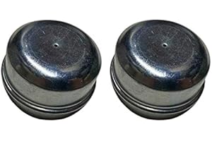 HENRY KENT TRAILERS x 2 50mm Hub Caps, Plain, Trailers, Grease Dust Wheel Cap, Metal, Cover, Trailer