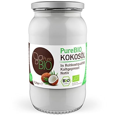 PureBIO Kokosöl 3x1.000 ml (3L) für HAARE, HAUT und zum KOCHEN - Kokosöl bio, nativ und kaltgepresst
