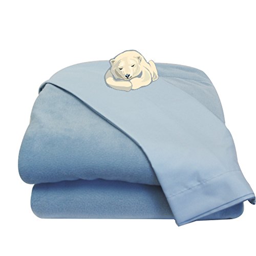 Those Wonderful Canadian Fleece Sheets. Set for Single Bed ( size up to 90x200cm ), Fitted Sheet, Flat Sheet and one Pillow Case. Colour Light Blue