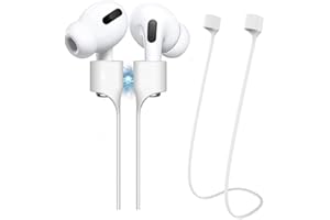 Viwind Magnetic Airpods Strap,Anti-Lost Silicone Lanyard,Wire Cable Connector for Wireless Earphones,Soft Sports Running Neck Rope Cord Bluetooth Earphone Accessories for AirPods Pro/3/2/1(White)