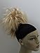 New Claw Clip in Tousled style short Synthetic Hairpieces with 3 soft wired Bun Scrunchies Scrunchy Straight Updo Hairdo Blonde (Light Blonde fully mixed #16/613)
