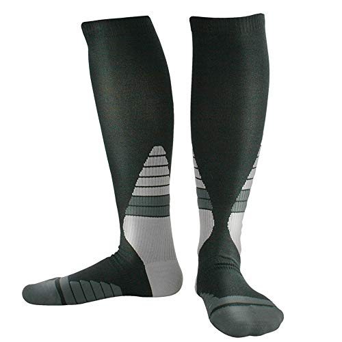 Acehmks Calcetines de Compresión (Gris, M)