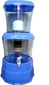 Mayuri Aqua Mineral Pot Water Purifier Pot 16 L Gravity Based Water Purifier with ABS Food Grade Material 7 Stage of Water Purification (Blue)