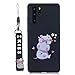 Produktbild Everainy Kompatibel für Huawei P30 Pro Silikon Hülle Matt Neu Ultradünn Hüllen mit Schlüsselband Handyhülle Gummi für Huawei P30 Pro Stoßfest TPU Gel Stoßstange Cover (nilpferd)