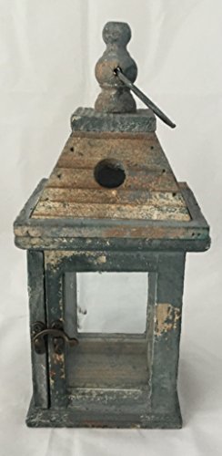 Laterne Holz Holzlaterne Windlicht 12,5×12,5×27 cm • Teelichthalter Gartendekoration Gartendeko - 3