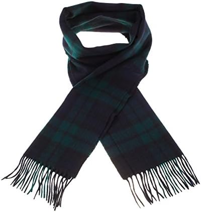 Edinburgh 100% Cashmere Unisex Scottish Tartan Multicolor Scarf Black Watch (One Size)