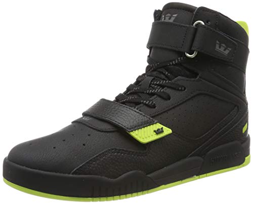 Supra Breaker, Scarpe da Skateboard Unisex - Adulto, Nero (Black/Lime-Black-M 18), 41 EU