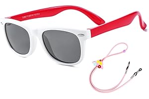 Rocf Rossini Lentes de Sol Flexibles para Niños y Niñas Polarizados Irrompibles Protección UV400 Certificado Bebés Gafas con Funda 2-8 Años