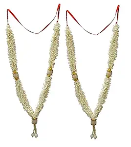 Snabs Mala for Photo Frames, Garland for Photo Frame Gods Idols, Artificial Flower, Set of 2