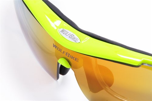 WOLFBIKE BYJ-013 Sonnenbrillen Polatizzati Außen Skilaufen Radfahren Fahrräder und andere Sport-Schutz mit 5 Wechselobjektiven - 3