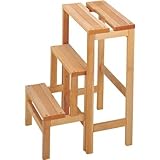 37 cm (ancho total) x 59 cm (alto total) x 31 cm (ancho primer escalón) x 20 cm (alto primer escalón) x 39 cm (alto segundo escalón) x 42 cm (fondo con escalones abiertos) x 23 cm (fondo con escalón cerrado)