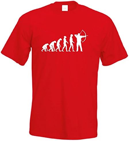 Evolution of Archery t shirt Red Bow &amp; Arrow t-shirt (Small)